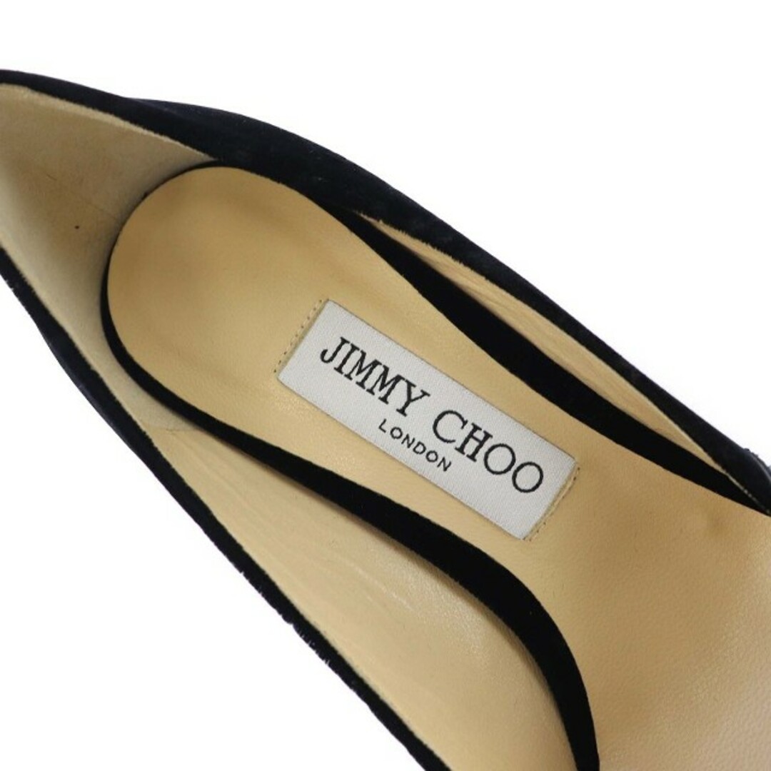 JIMMY CHOO(ジミーチュウ)のジミーチュウ LOVE パンプス グリッター 37 24cm 黒 レディースの靴/シューズ(ハイヒール/パンプス)の商品写真