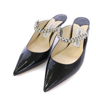 235センチワイズJIMMY CHOO ジミーチュウ JESSIE 40 ジェシー メタルヒール スエードレザーパンプス ブラック レディース