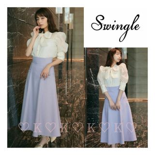 Swingle - 宇垣美里さん着用〘新品未使用品〙swingle＊金ボタンポケットフレアスカート