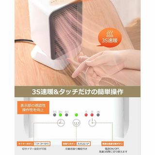 ⭐️冬物セール対象⭐️セラミックヒーター ファンヒーター 電気 小型 1000W(電気ヒーター)