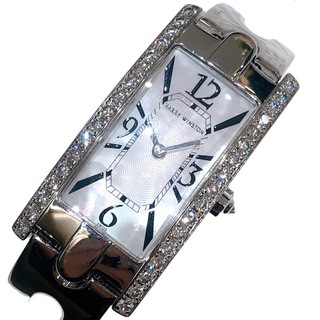 ハリーウィンストン(HARRY WINSTON)の　ハリーウィンストン HARRY WINSTON アヴェニューC　ホワイトシェル 330LQW ホワイトシェル K18ホワイトゴールド クオーツ レディース 腕時計(腕時計)