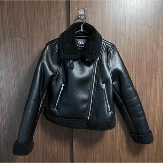 ZARA ボア　ライダース　ジャケット