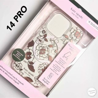 ケイトスペードニューヨーク(kate spade new york)のケイトスペード iPhone 14 PRO ケース ゴールドフローラル(iPhoneケース)