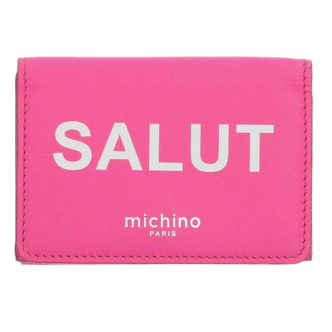 ミチノ・パリ michino PARIS  W001-116-380 SALUT ロゴプリント財布 レディースレディース