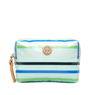 トリーバーチ(Tory Burch)のトリーバーチ ボーダー コスメポーチ アクセサリーポーチ 小物入れ ビニール レディース Tory Burch 【228-34068】(ポーチ)