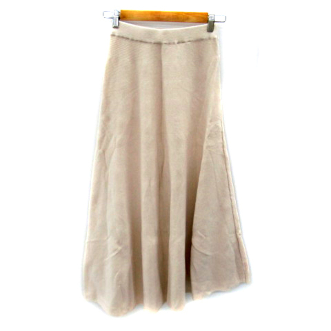 GRL(グレイル)のグレイル ニットスカート フレアスカート マキシ丈 S アイボリー ■MO レディースのスカート(ロングスカート)の商品写真