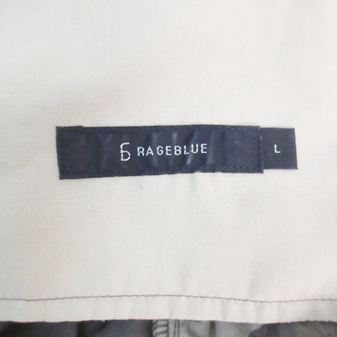 RAGEBLUE(レイジブルー)のレイジブルー タックパンツ ワイドパンツ イージーパンツ アンクル丈 L カーキ メンズのパンツ(スラックス)の商品写真