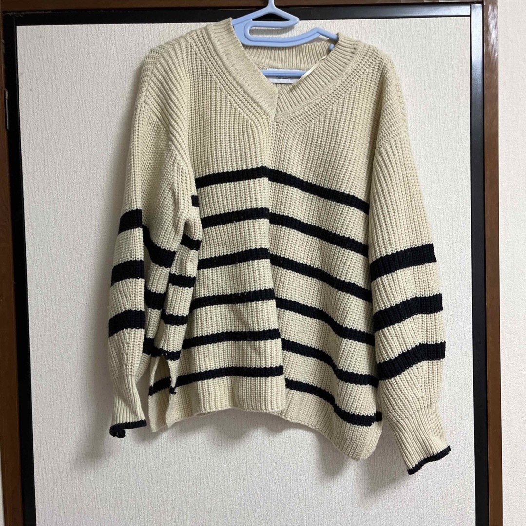 AZUL by moussy(アズールバイマウジー)のボーダーニット レディースのトップス(ニット/セーター)の商品写真