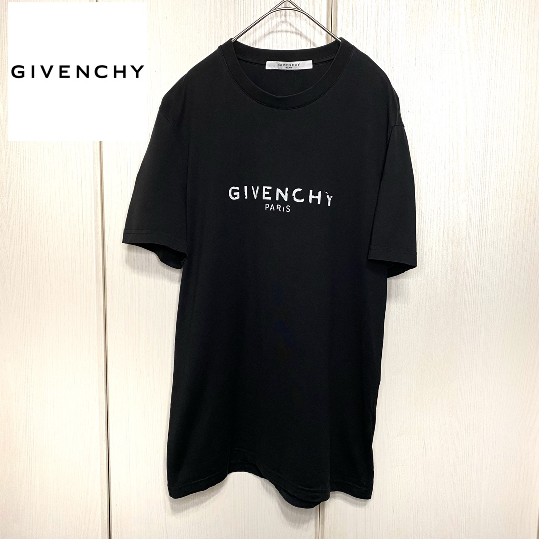 2015SM【美品】GIVENCHY ジバンシー ヒビ割れプリント風 Tee