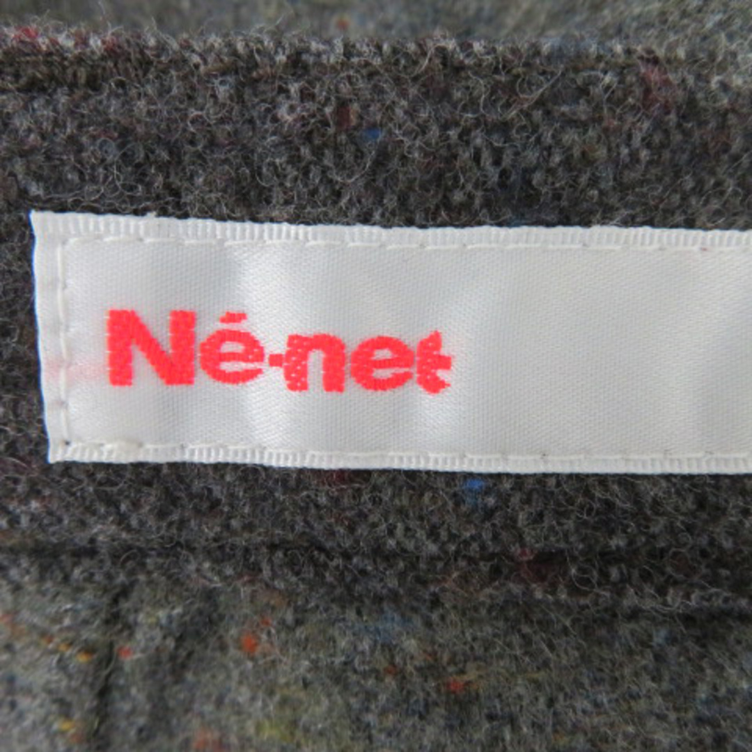 Ne-net(ネネット)のネネット ショートパンツ ハーフパンツ 短パン ボーダー柄 ウール混 2 グレー メンズのパンツ(ショートパンツ)の商品写真