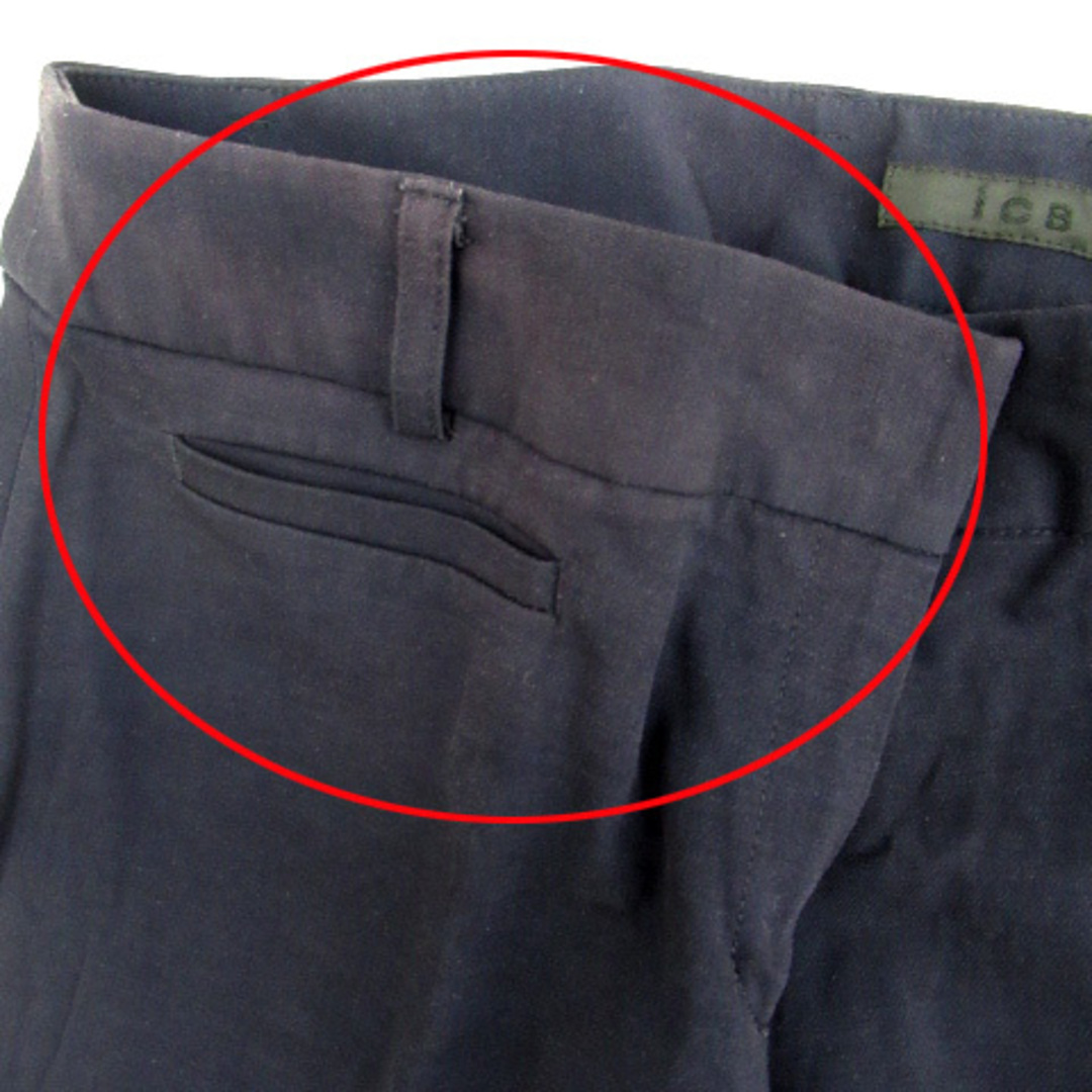 ICB(アイシービー)のアイシービー iCB スラックスパンツ ロング丈 4 大きいサイズ 紺 レディースのパンツ(その他)の商品写真