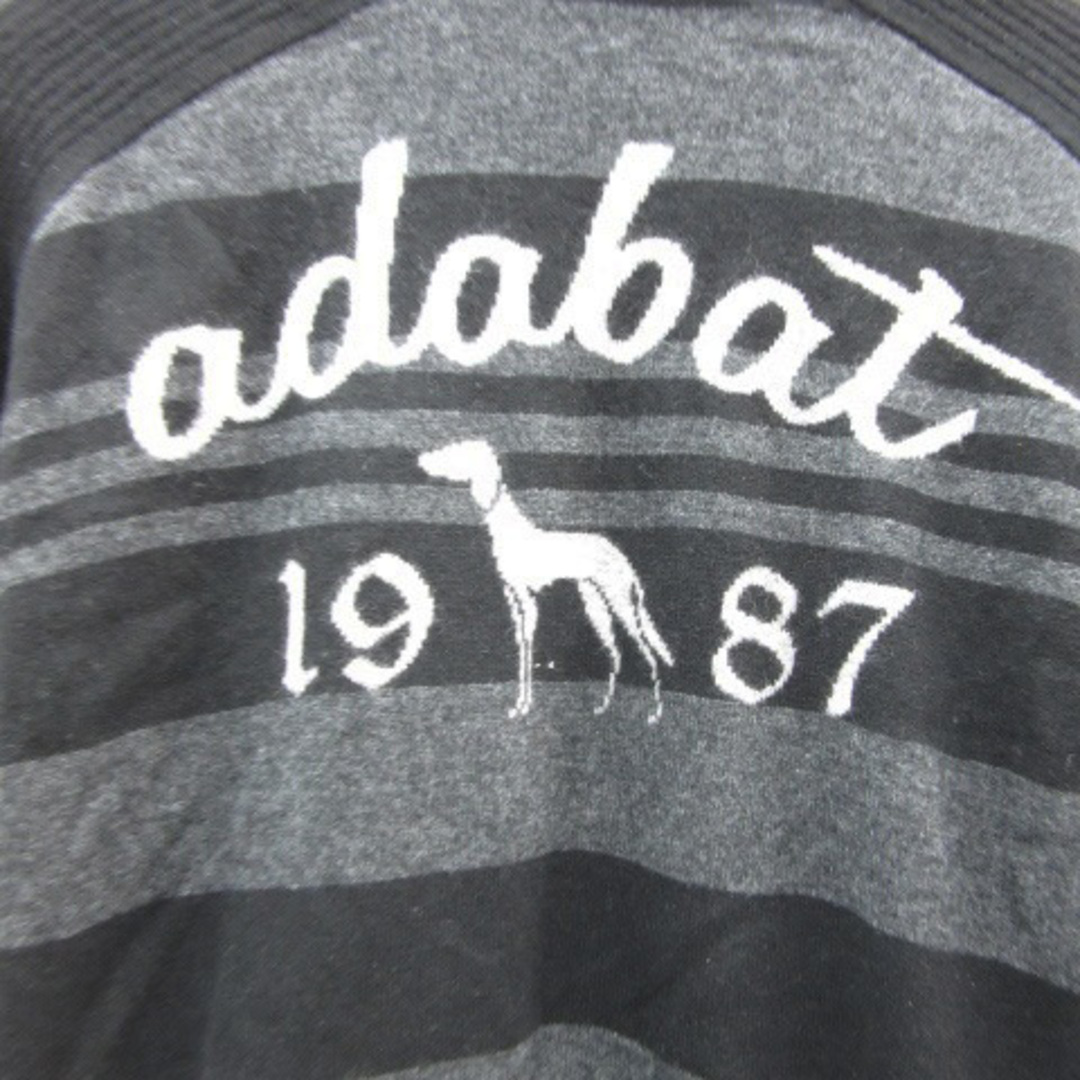 adabat(アダバット)のアダバット ニット セーター 長袖 スタンドカラー ハーフジップ 46 ブラック メンズのトップス(ニット/セーター)の商品写真