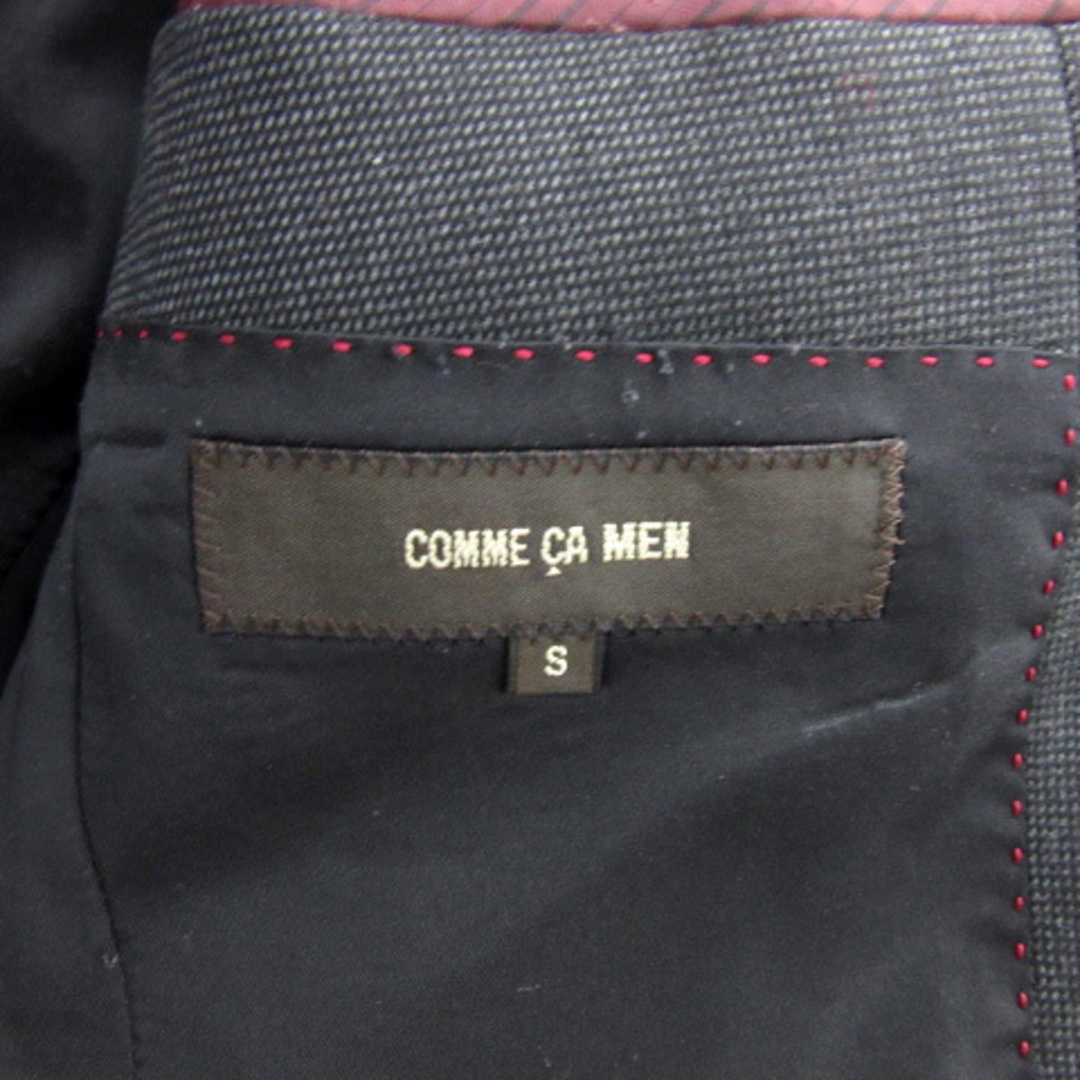 COMME CA MEN(コムサメン)のコムサメン スーツ テーラードジャケット 総裏地 シングルボタン 総柄 S 黒 メンズのスーツ(スーツジャケット)の商品写真