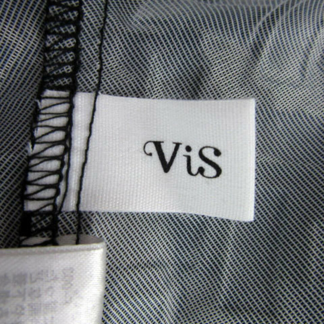 ViS(ヴィス)のビス ViS カットソー 長袖 ラウンドネック 総柄 黒 ブラック /YS27 レディースのトップス(カットソー(長袖/七分))の商品写真