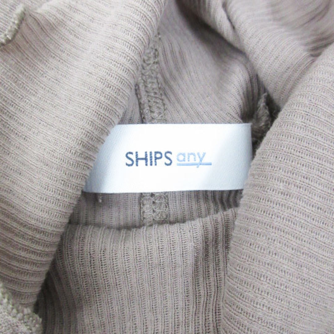 SHIPS(シップス)のシップス any リブニット カットソー 長袖 タートルネック 無地 F カーキ レディースのトップス(ニット/セーター)の商品写真