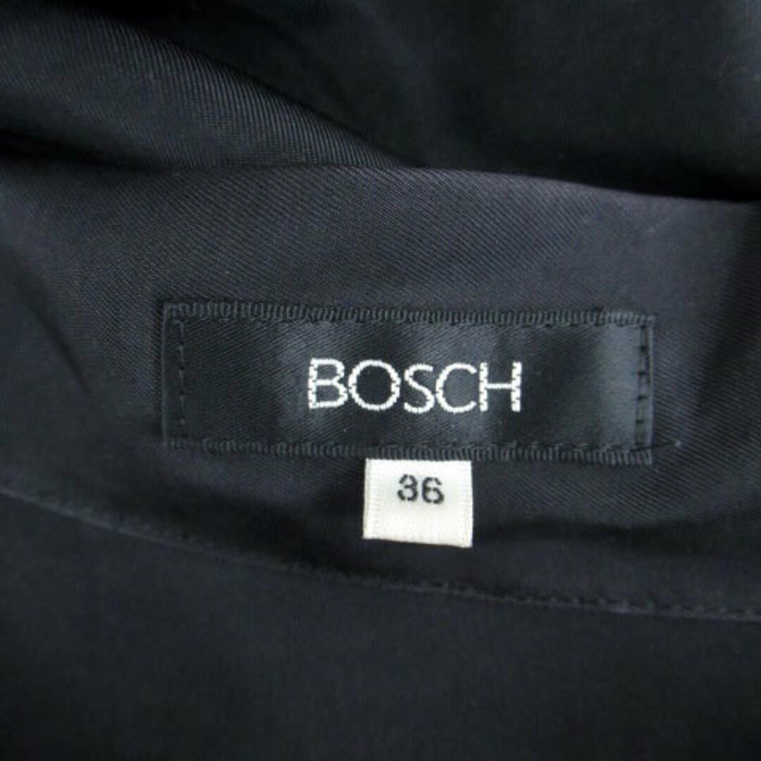 BOSCH(ボッシュ)のボッシュ ドッキングワンピース ボウタイ 長袖 ひざ丈 36 黒 オフホワイト レディースのワンピース(ひざ丈ワンピース)の商品写真