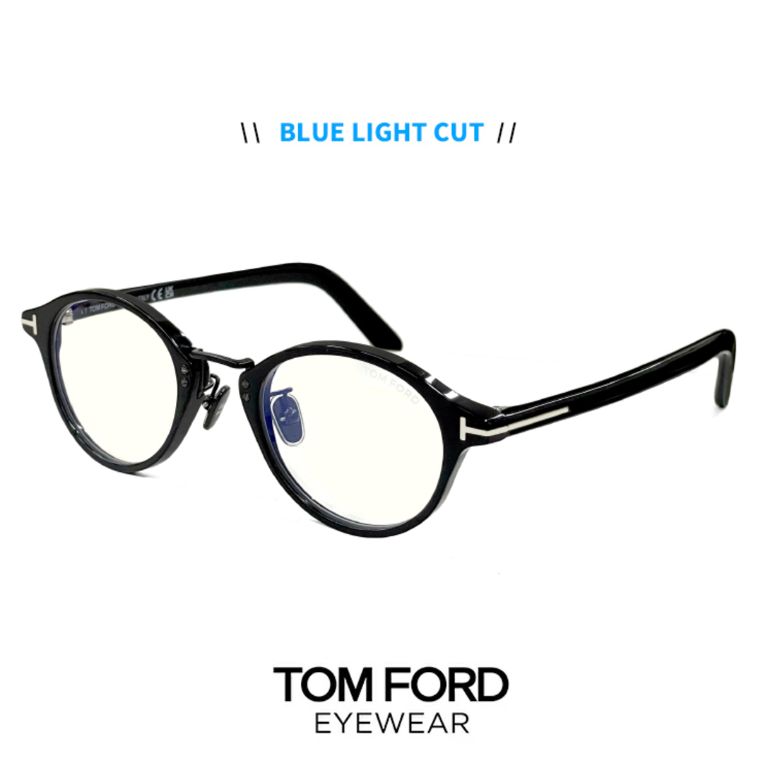 TOM FORD(トムフォード)の【新品】 トムフォード メガネ 日本デザインモデル ft5920-d-b/v 005 tf5920-d-b/v 005 TOM FORD 眼鏡 TOM FORD tomford tf5920db ft5920db メンズ レディース 黒縁 黒ぶち フレーム ボストン型 メタル コンビネーション フレーム メンズのファッション小物(サングラス/メガネ)の商品写真