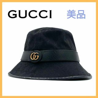 グッチ(Gucci)のGUCCI コットン×ポリエステル GGキャンバス S/57 バケットハット(ハット)