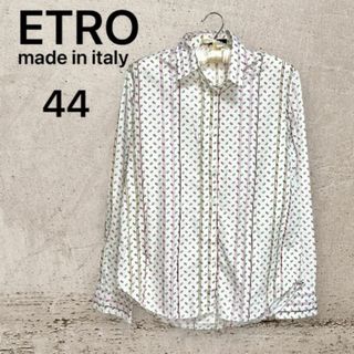 エトロ(ETRO)のイタリア製　美品　ETRO エトロ 柄シャツ　44 コットン 総柄 長袖 S(シャツ)