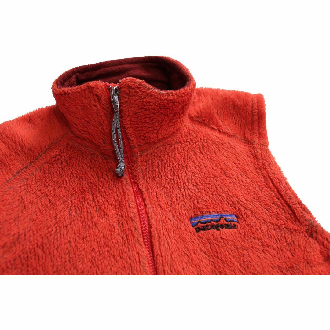 patagonia(パタゴニア)の00s USA製 patagoniaパタゴニア R2 POLARTEC フリースベスト パーシモン W-XS★刺繍ロゴ レギュレーター オールド アウトドア インナー レディースのトップス(ベスト/ジレ)の商品写真