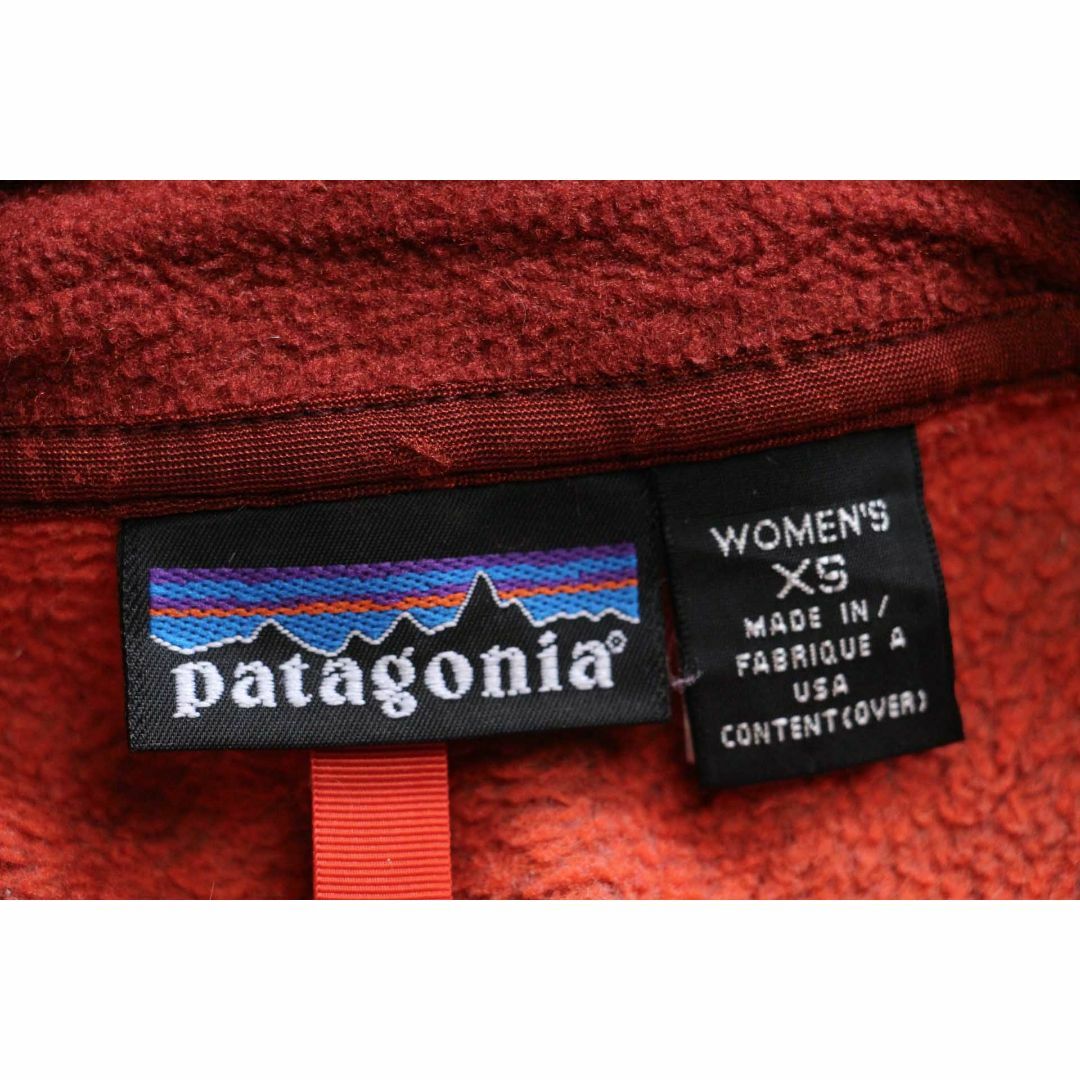 patagonia(パタゴニア)の00s USA製 patagoniaパタゴニア R2 POLARTEC フリースベスト パーシモン W-XS★刺繍ロゴ レギュレーター オールド アウトドア インナー レディースのトップス(ベスト/ジレ)の商品写真