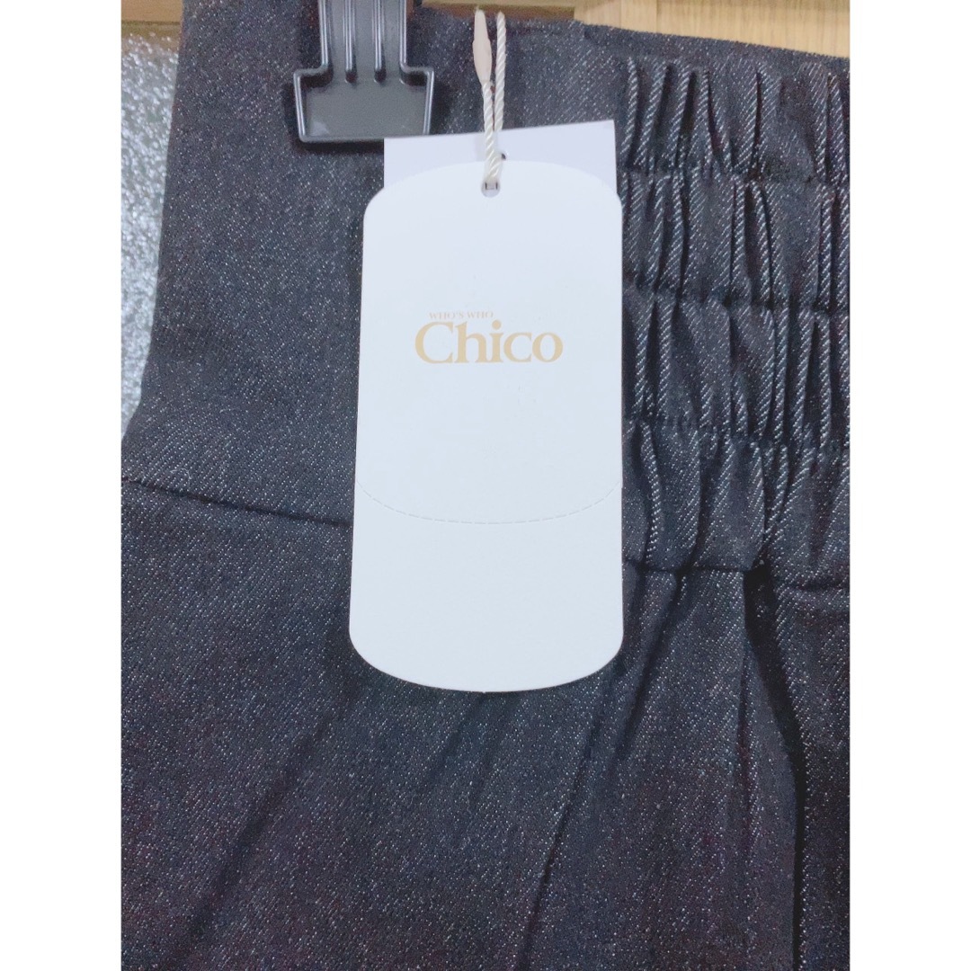 who's who Chico(フーズフーチコ)の新品未使用タグ付き♡Chico スリットハイウエストデニムタイトロングスカート レディースのスカート(ロングスカート)の商品写真