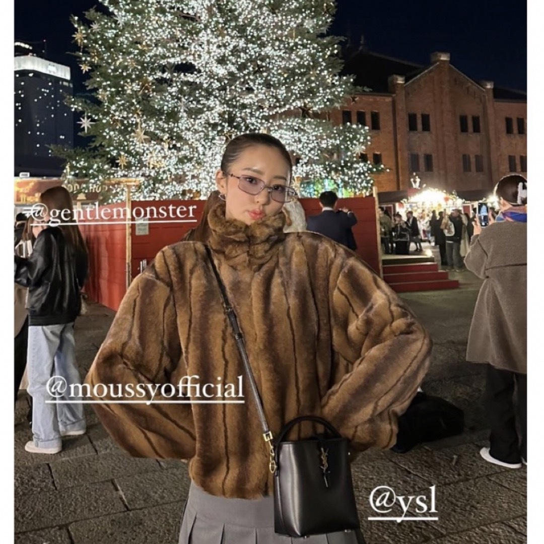 moussy - 中町綾着用♡MOUSSY FAUX FUR STAND COLLAR ジャケット moussy - 中町綾着用♡MOUSSY FAUX FUR STAND COLLAR ジャケット