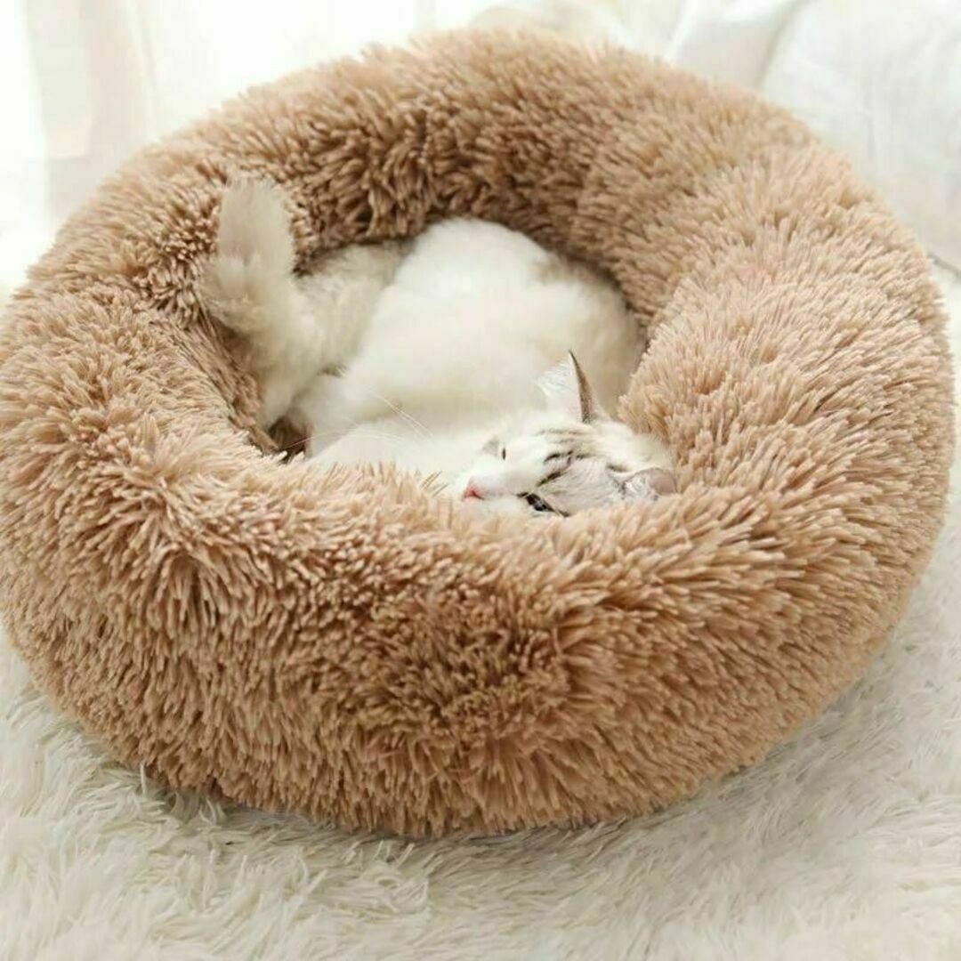 猫用ベッド ペット 小型犬 猫 ペットハウス 猫クッション 防寒 ブラウン その他のペット用品(猫)の商品写真