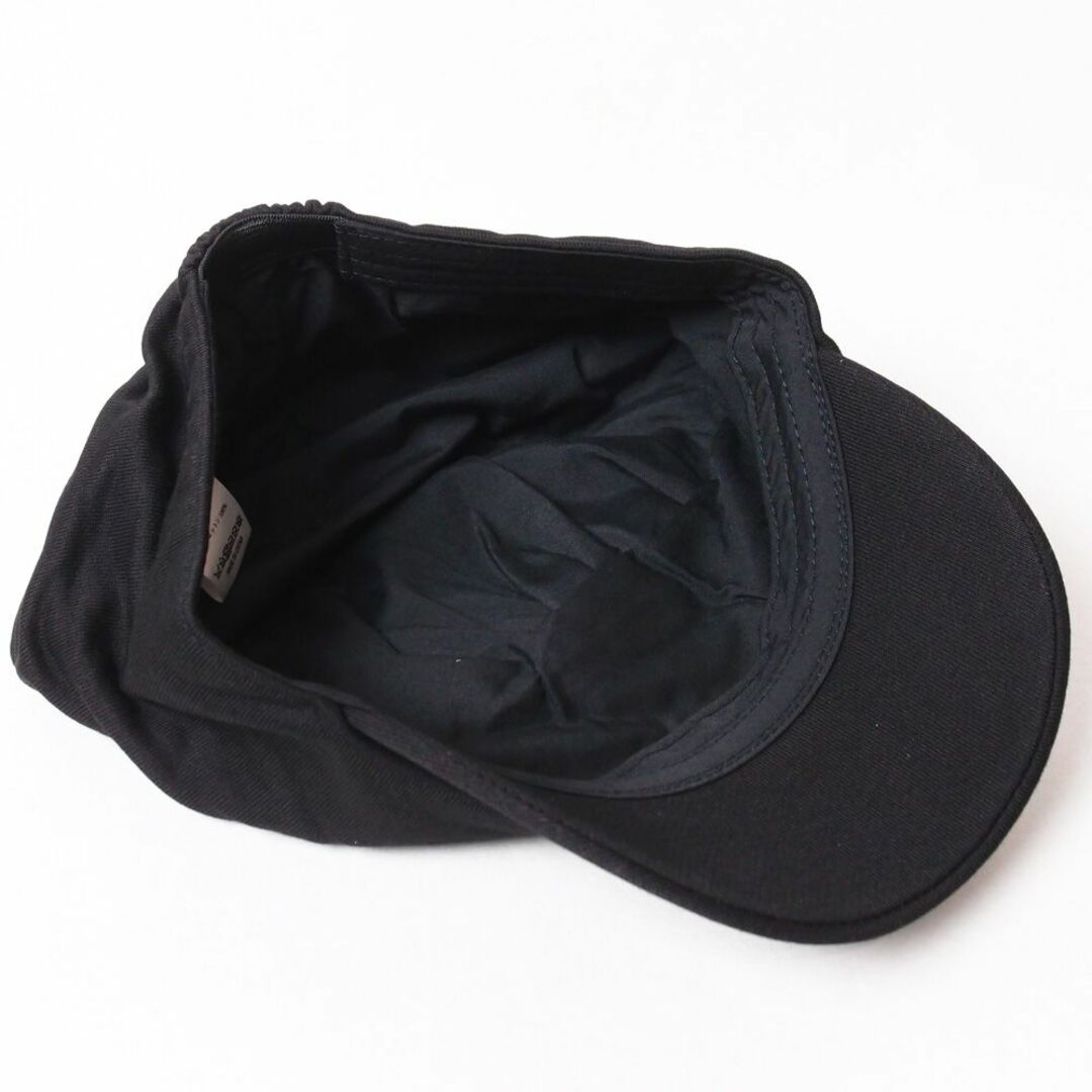 スウェット ギャザーワークキャップ フリーサイズ ブラック メンズの帽子(キャップ)の商品写真
