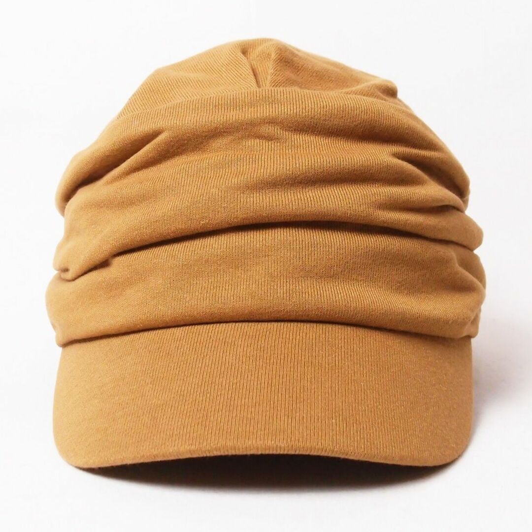 スウェット ギャザーワークキャップ フリーサイズ ベージュ メンズの帽子(キャップ)の商品写真