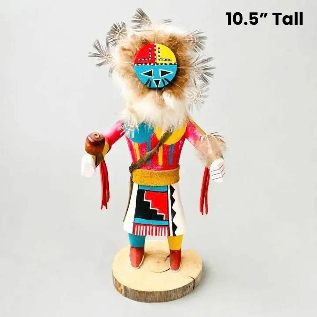 10.5" Tall サンフェイス カチナ 精霊 インディアン ホピ ナバホアメリカ状態