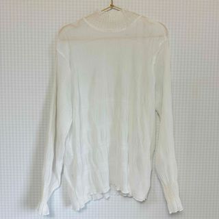 シーイン(SHEIN)の匿名配送 SHEIN シーイン ブラウス ホワイト フリル シアー(シャツ/ブラウス(長袖/七分))