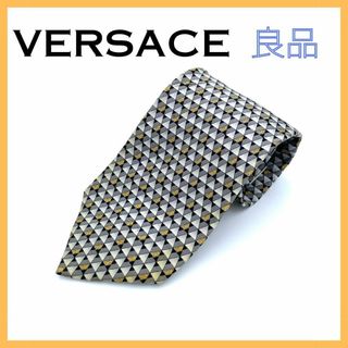 ヴェルサーチ(VERSACE)のヴェルサーチェ ネクタイ メンズ 仕事 スーツ ビジネス グレー おしゃれ 古着(ネクタイ)