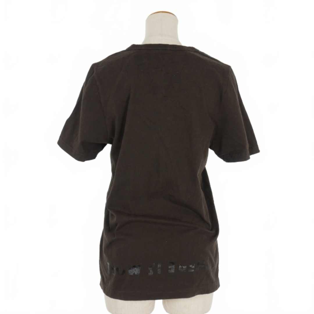 Maison Martin Margiela(マルタンマルジェラ)のマルタンマルジェラ エイズTシャツ カットソー Vネック S 茶 ブラウン レディースのトップス(Tシャツ(半袖/袖なし))の商品写真