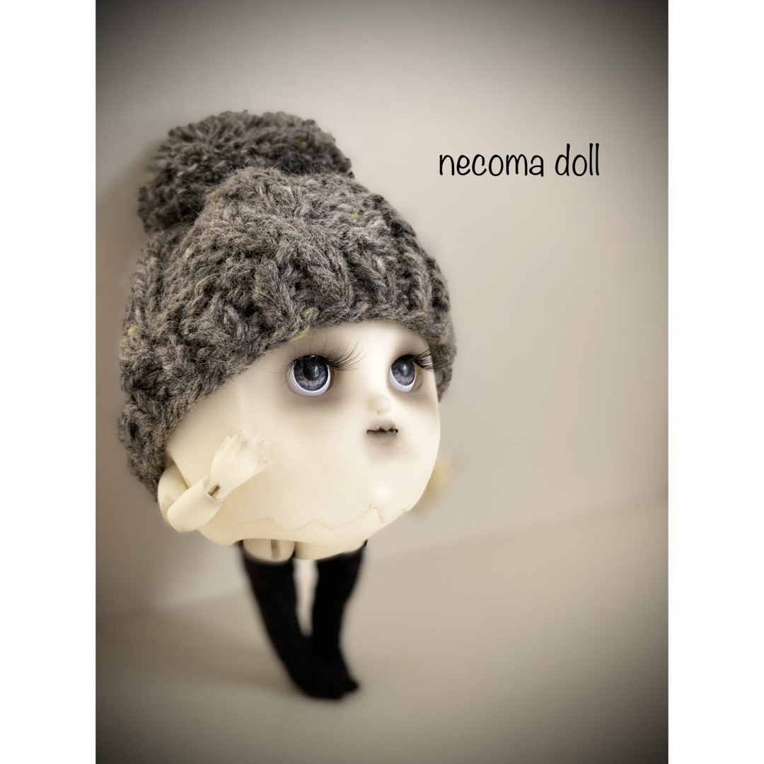 【necoma doll】キモカワ病みたまごちゃん◆ホワイト◆ニット帽＆靴下付きお渡しするもの