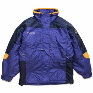 コロンビア(Columbia)の90s Columbiaコロンビア PREMIER OUTDOOR SERIES パッチ付き マルチカラー 切り替え ナイロン ダウンジャケット W-M★アウトドア(ナイロンジャケット)