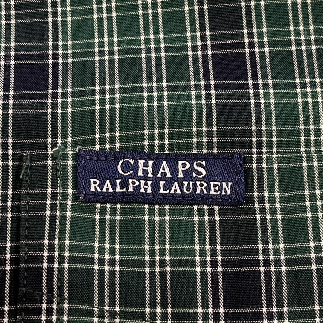 CHAPS(チャップス)のチャップスラルフローレン　長袖シャツ　BDシャツ　古着　グリーン　L ストリート メンズのトップス(シャツ)の商品写真