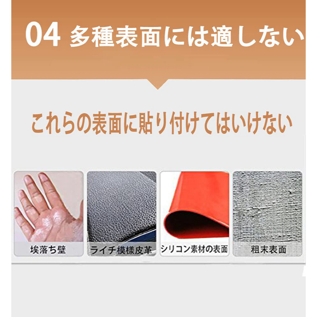 LS超強力両面テープ はがせる (ホワイト 55×45mm （5枚）) インテリア/住まい/日用品の文房具(テープ/マスキングテープ)の商品写真