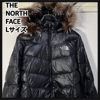 ザノースフェイス(THE NORTH FACE)のノースフェイス】ダウンジャケット　600fp 黒ブラック　フェイクファー刺繍35(ダウンジャケット)