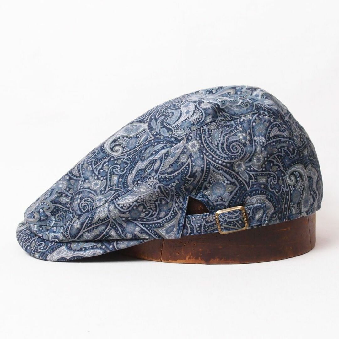 Basiquenti(ベーシックエンティ)の新品 Basiquenti コットン ペイズリーハンチング ネイビー メンズの帽子(ハンチング/ベレー帽)の商品写真