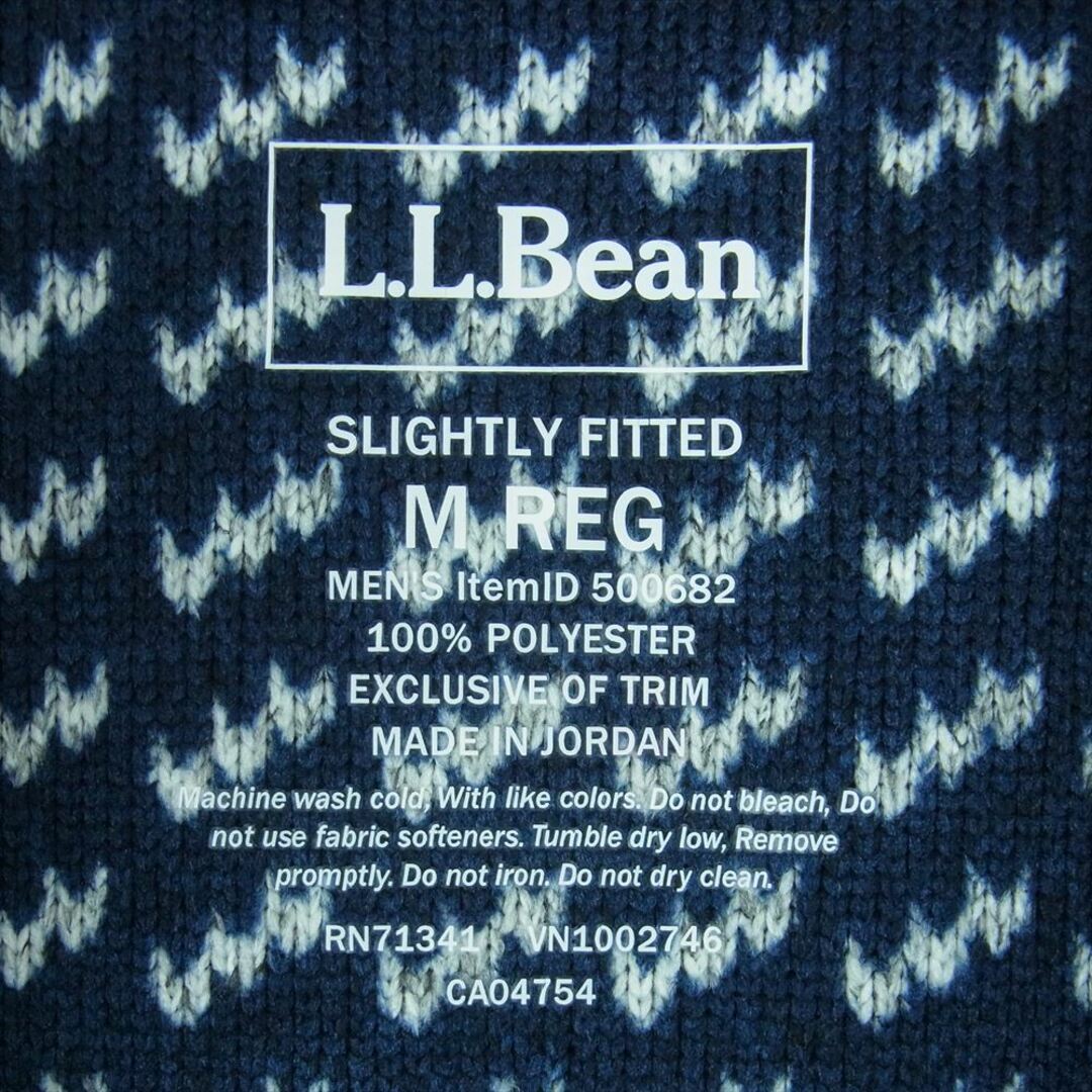 L.L.Bean(エルエルビーン)のL.L.Bean エルエルビーン 500682 BEANS セーター フリース プルオーバー ジャケット ヨルダン製 ダークネイビー系 ホワイト系 M【新古品】【未使用】【中古】 メンズのジャケット/アウター(その他)の商品写真