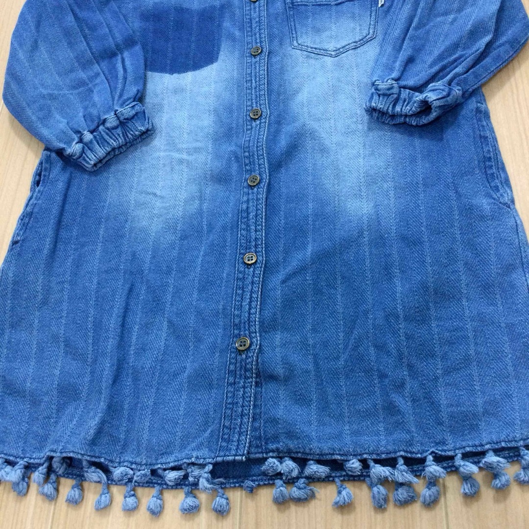 BREEZE(ブリーズ)のBREEZE ブリーズ 130センチ ワンピース デニム キッズ/ベビー/マタニティのキッズ服女の子用(90cm~)(ワンピース)の商品写真