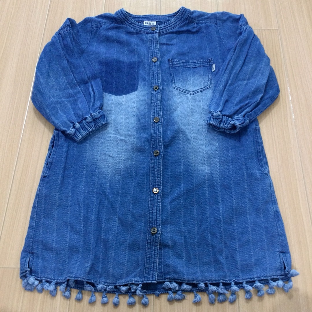 BREEZE(ブリーズ)のBREEZE ブリーズ 130センチ ワンピース デニム キッズ/ベビー/マタニティのキッズ服女の子用(90cm~)(ワンピース)の商品写真