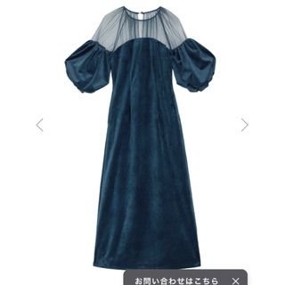 アメリヴィンテージ(Ameri VINTAGE)のSOUFFLE SLEEVE VELOUR DRESS(ロングワンピース/マキシワンピース)