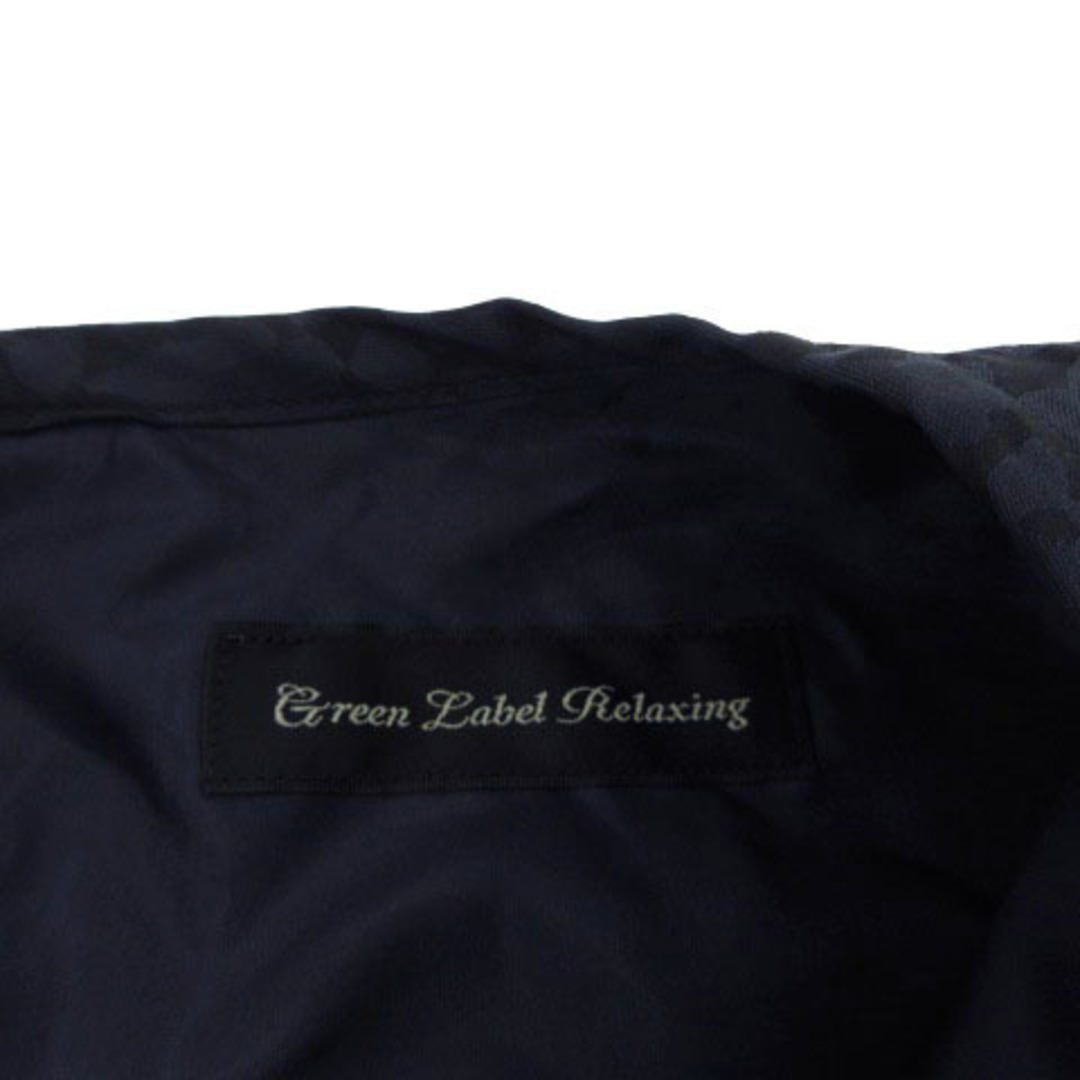 UNITED ARROWS green label relaxing(ユナイテッドアローズグリーンレーベルリラクシング)のgreen label relaxing ワンピース 七分袖 ひざ丈 総柄 紺 レディースのワンピース(ひざ丈ワンピース)の商品写真