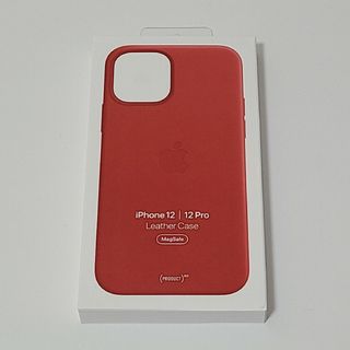 アイフォーン(iPhone)の新品未開封 Apple iPhone 12 12Pro レザーケース レッド(iPhoneケース)