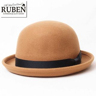 ルーベン(Ruben)の新品 RUBEN ルーベン ウール ポケッタブル ボーラーハット ベージュ(ハット)