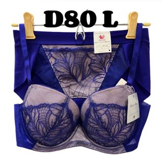 ワコール(Wacoal)のD80 ワコール [Sheer Bra] シアーブラ ブラジャー &ショーツ(ブラ&ショーツセット)