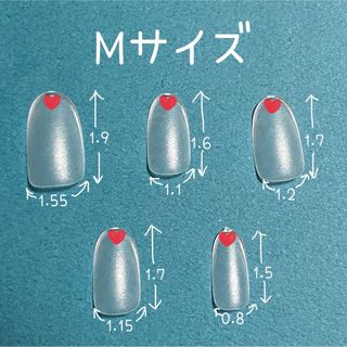 バレンタインネイル✾現品販売 ハンドメイドのアクセサリー(ネイルチップ)の商品写真