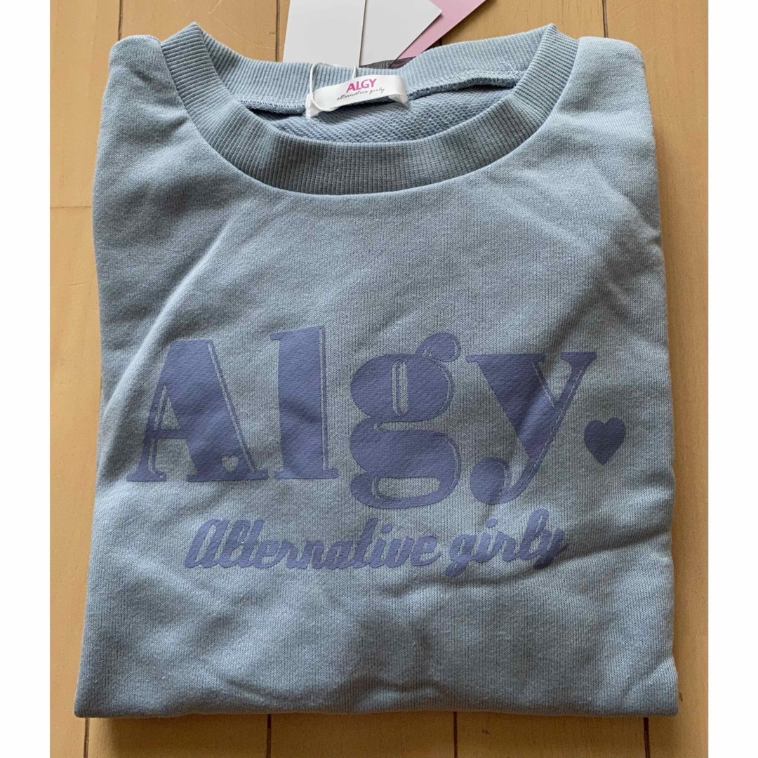 ALGY(アルジー)のアルジー オーガンジーりぼんトレーナー サイズS(145〜155) キッズ/ベビー/マタニティのキッズ服女の子用(90cm~)(その他)の商品写真